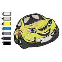 Cartoon Car Embroidery Design 04